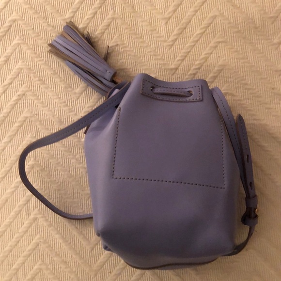 Periwinkle blue jcrew drawstring crossbody bag - Picture 3 of 4